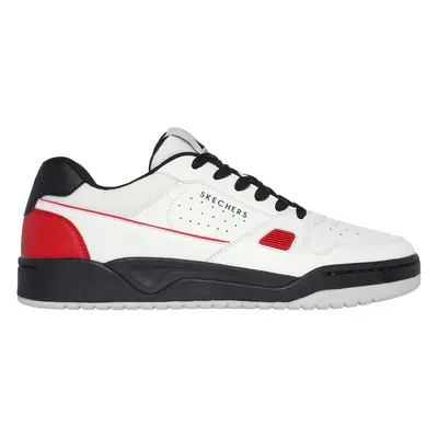 Skechers Men's Koopa Court - Tiebreak Sneaker in White/Black/Red, Size | Synthetic/Leather/Texti