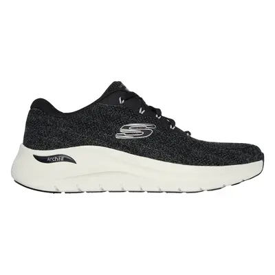 Skechers Men's Arch Fit 2.0 - Road Wave Sneaker in Black/White, Size | Textile/Synthetic, Vegan,