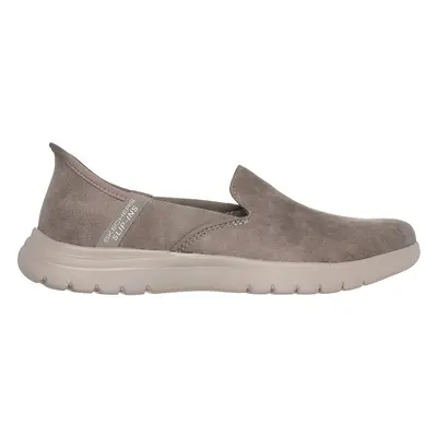 Skechers Women's Slip-ins: On-the-GO Flex - Captivating Flats in Taupe, Size | Textile/Synthetic