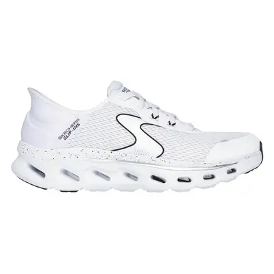 Skechers Women's Slip-ins: GO WALK Glide-Step 2.0 Sneaker in White/Black, Size | Textile/Synthet