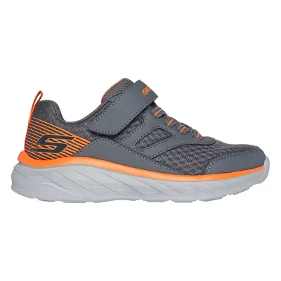 Skechers Boy's Boundless Sneaker in Charcoal/Orange, Size | Synthetic/Textile, Machine Washable