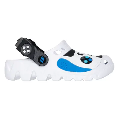 Skechers Boy's Foamies: Zaggle - Hydro-Pointz Mule in White/Black/Blue, Size | Synthetic