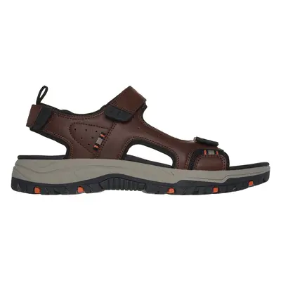 Skechers Men's Relaxed Fit: Prewitt - Rigdon Sandals in Brown/Black, Size | Synthetic/Textile, V