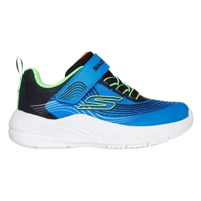 Skechers Microspec Advance Sneaker in Blue/Lime, Size | Textile/Synthetic, Machine Washable