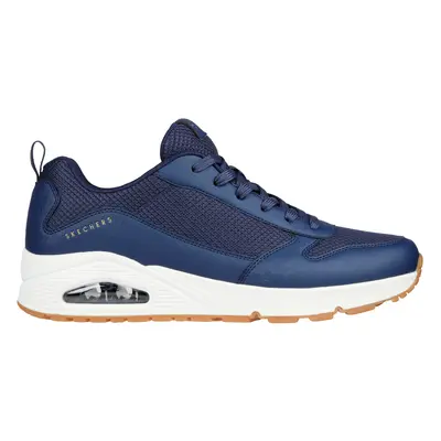 Skechers Men's Uno - Fastime Sneaker in Navy Blue, Size | Synthetic/Textile