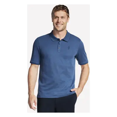 Skechers Men's Off Duty Polo T-Shirt in Navy Blue, Size Small | Organic Cotton/Polyester