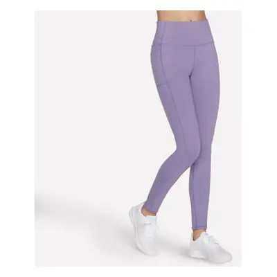 Skechers Women's GO WALK High-Waisted Legging in Gray/Purple, Size | Nylon/Spandex