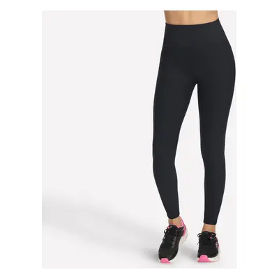 Skechers Women's GO FLEX RIB FL High-Waisted Legging in Black, Size Large | Nylon/Spandex