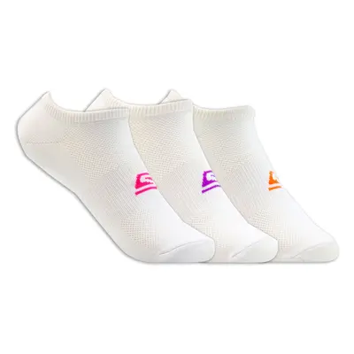 Skechers Women's Pack No Show Stretch Socks in White, Size Medium