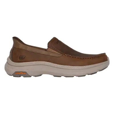 Skechers Men's Slip-ins Relaxed Fit: Pollard - Osgood Shoes in Desert, Size | Leather/Synthetic/