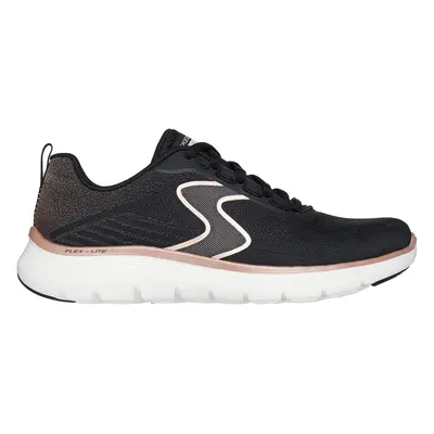 Skechers Women's Flex Appeal 5.0 - Luxe Glow Sneaker in Black/Rose Gold, Size | Textile/Syntheti