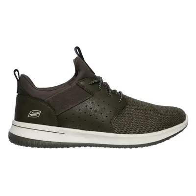 Skechers Men's Delson - Camben Slip-On Shoes in Olive, Size | Textile/Synthetic, Vegan