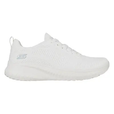 Skechers Women's BOBS Sport Squad Chaos - Face Off Sneaker in Off White, Size | Textile/Syntheti