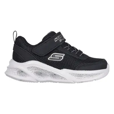 Skechers S-Lights: Meteor-Lights Sneaker in Black/Gray, Size | Textile/Synthetic