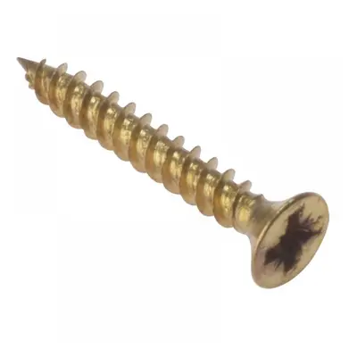 Forgefix CSK1126EB General Purpose Pozi Compatible Screw Csk Tt Electro Brass 1.1/2In X 6 Box 20