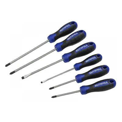 Faithfull Boxed Soft Grip Screwdriver Set 6 Piece