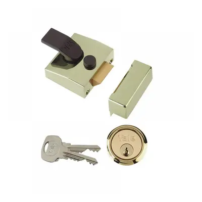 Yale Locks 630085001542 85 Deadlocking Nightlatch 40Mm Backset Brasslux Finish Box