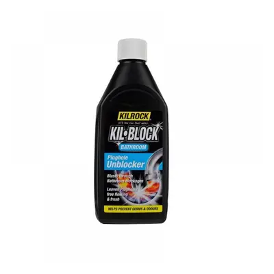 Kilrock KBBATHROOM Kil-Block Bathroom Plughole Unblocker 500Ml