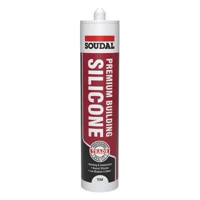 Soudal Premium Building Silicone Teak 290Ml cartridge 6