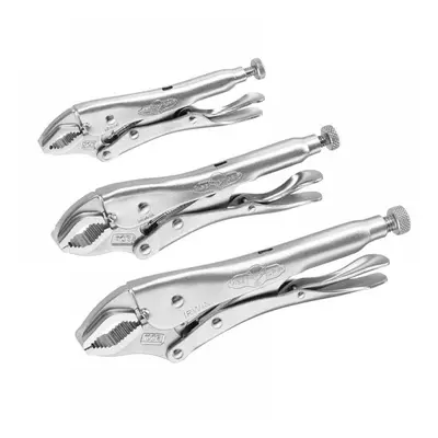 Irwin® Vise-Grip® 10508020 Curved Jaw Locking Pliers Set Of 3 (5Cr/7Cr/10Cr)