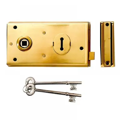 Yale Locks 60401305025 P401 Rim Lock Polished Brass Finish 138 X 76Mm Visi