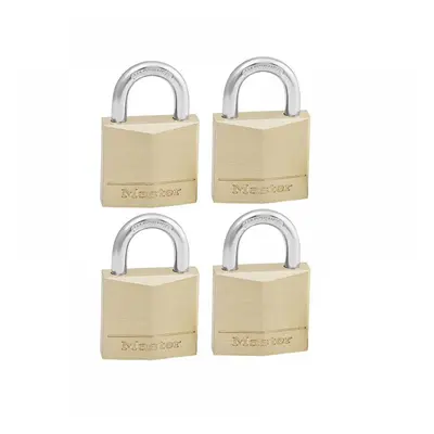 Master Lock 130EURQNOP Solid Brass 30Mm Padlock 4-Pin - Keyed Alike X 4