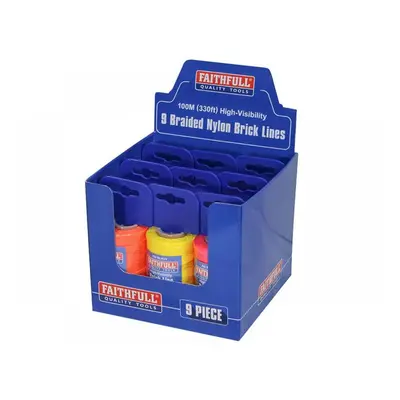 Faithfull Brick Line Replacement Dispenser Reel Cdu 9 Piece