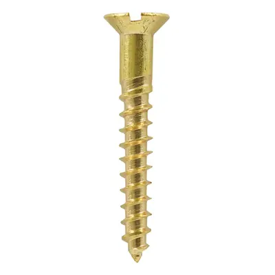 Timco 08114CBS Solid Brass Timber Screws - Slot - Countersunk 8 X 1 1/4 Box 200