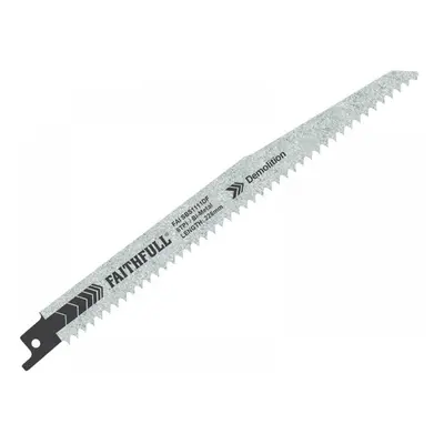 Faithfull 14027146 S1111Df Bi-Metal Sabre Saw Blade Demolition 228Mm 6 Tpi (Pack Of 5)