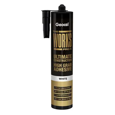 Geocel 6001246/C03 The Works Pro X High Grab Adhesive White 290Ml