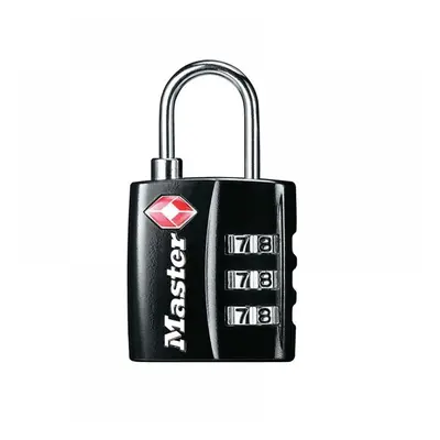 Master Lock 4680EURDBLK Tsa 3-Digit Combination Black Finish 30Mm Padlock