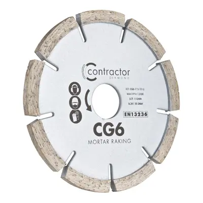 Ox Tools CG6-125/22 Contractor Diamond Blade - Mortar Raking - 125/22.23Mm EA