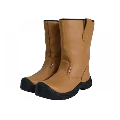 Scan JC-B917 SIZE 8 Texas Lined Rigger Boots Tan Uk 8 Eur 42