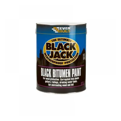 Everbuild Sika 486937 Black Jack® 901 Black Bitumen Paint 1 Litre