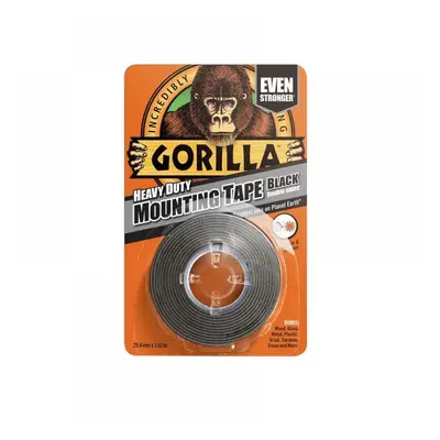 Gorilla Glue 3044201 Gorilla Heavy-Duty Mounting Tape 25.4Mm X 1.52M Black