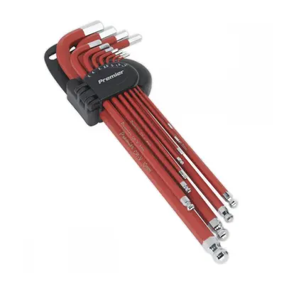 Sealey AK7164 Ball-End Hex Key Set 11Pc Anti-Slip Extra-Long Metric