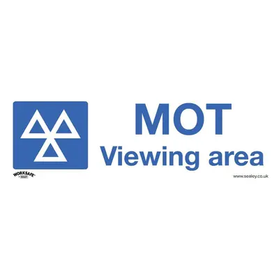 Sealey SS50P1 Warning Safety Sign - Mot Viewing Area - Rigid Plastic