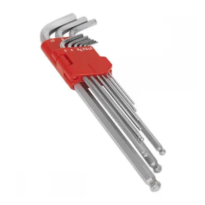 Sealey AK7140 Ball-End Hex Key Set 9Pc Extra-Long Metric