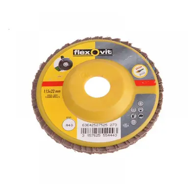 Flexovit 63642527525 Flap Disc For Angle Grinders 115Mm 40G