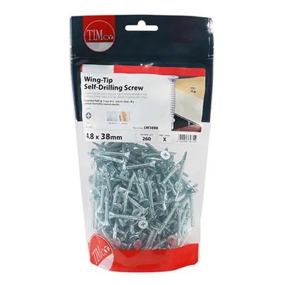 Timco LW38BB Wing-Tip Self-Drilling Screws - Countersunk - Ph - For Timber To Light Section Stee