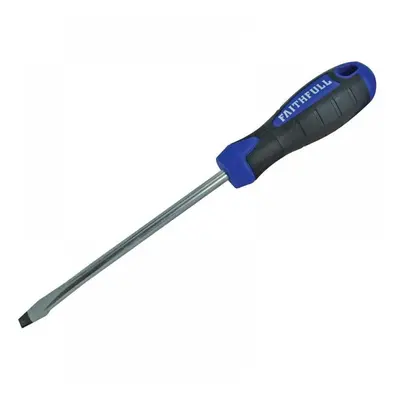 Faithfull Soft Grip Screwdriver Flared Slotted Tip 10.0 X 200Mm