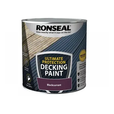 Ronseal 39097 Ultimate Protection Decking Paint Blackcurrant 2.5 Litre