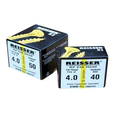 Reisser 9200S220350254 R2 Screws Csk Pzd Ft Yellow 3.5 X 25Mm Cp (Pack Of 200)