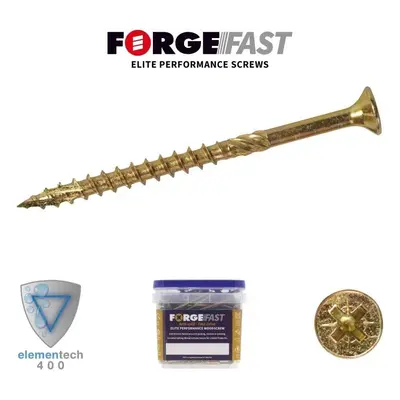 Forgefast FFP3530YT Elite Fast-Start Woodscrews 3.5 X 30Mm (Tub Of 1600)