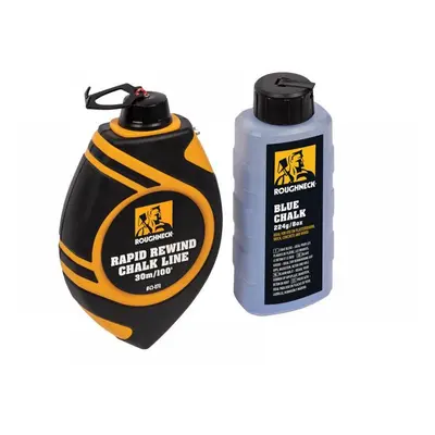 Roughneck 43-070 Rapid Rewind Chalk Line Reel Set 30M