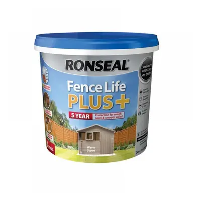 Ronseal 38396 Fence Life Plus+ Warm Stone 5 Litre