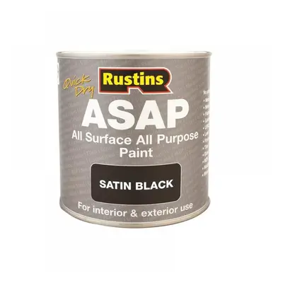 Rustins ASAPBL1000 Asap Paint Black 1 Litre