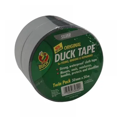 Shurtape 211115 Duck Tape® Original 50Mm X 50M Silver (Twin Pack)