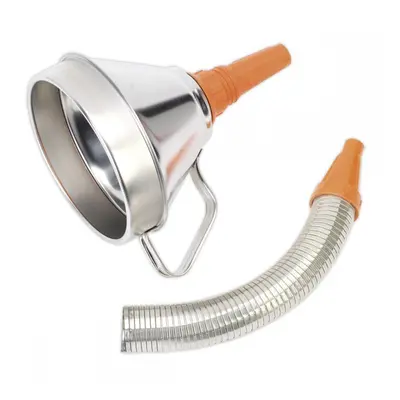 Sealey FM16F Funnel Metal With Flexible Spout & Filter Ø160Mm