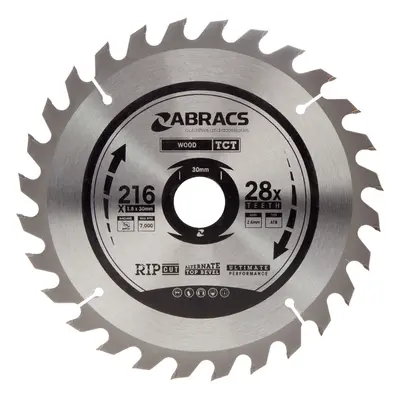 Abracs Tct21628 Tct Circular Saw Blade For Wood 216 X 30Mm X 28T